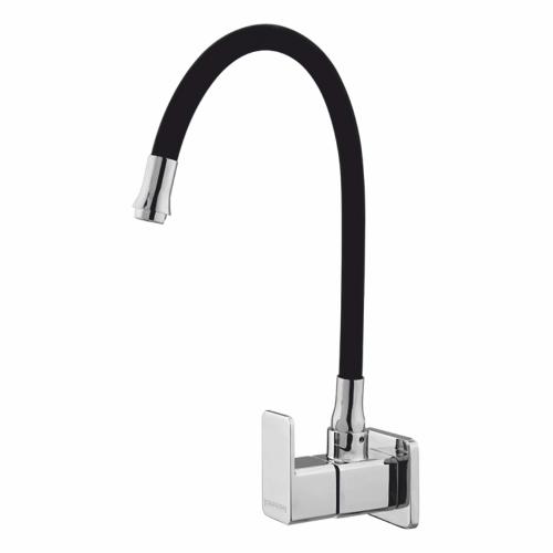 Flexi Sink Cock With Swinging Spout And Wall Flange Chrome